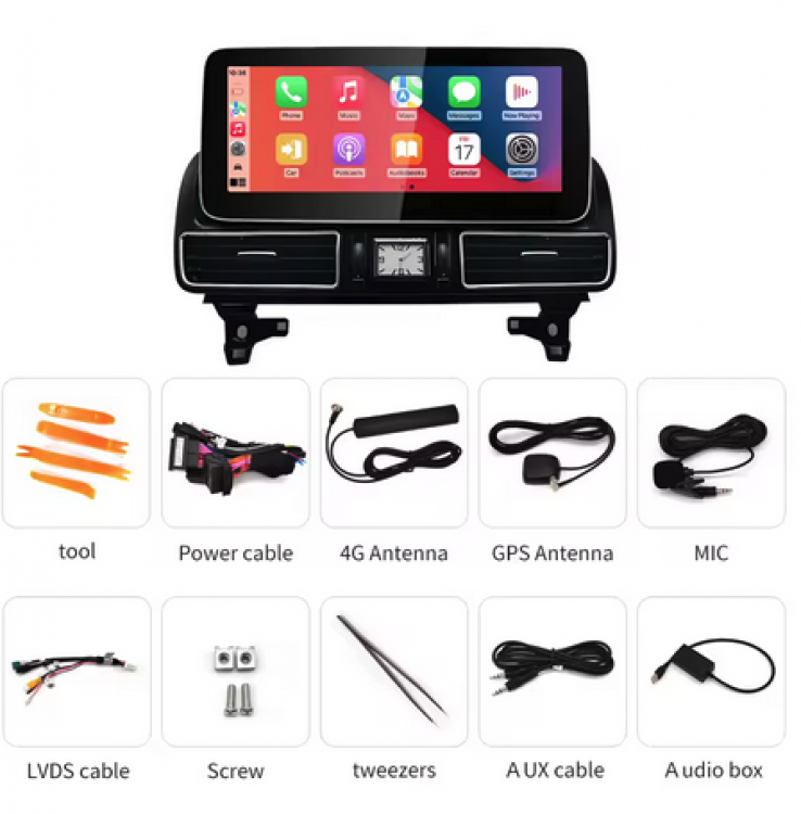 12,3" Android 14 Android Display Carplay für Mercedes GLE / AMG – Kabelloses CarPlay, GPS & OEM-Integration – Ansicht 3